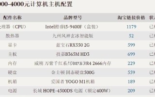 2500元电脑配置详解（在有限预算下，如何构建高性能电脑？）